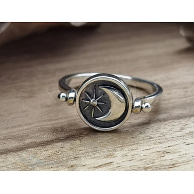 Zinc Alloy Finger Two Sided Rotatable Finger Rings FS-WG6AB10-03-1