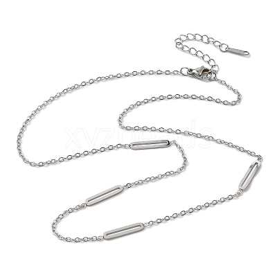 304 Stainless Steel Link Chain Necklaces for Women Men NJEW-K292-01P-1