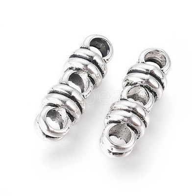 Tibetan Style Alloy Spacer Bars TIBEB-Q061-17AS-RS-1