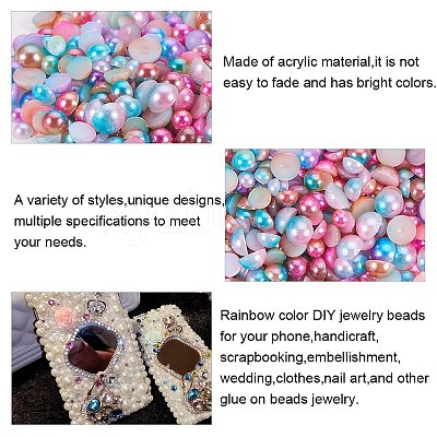 Imitation Pearl Acrylic Cabochons OACR-PH0001-09-1