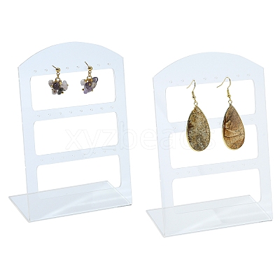 Organic Glass Earring Display Racks X-EDIS-N001-02B-1