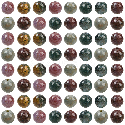 100Pcs Natural Indian Agate Beads G-SP0001-20B-1