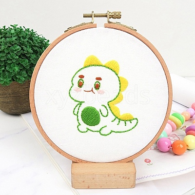 DIY Cartoon Animal Embroidery Sets LS-DIY-G037-02D-1