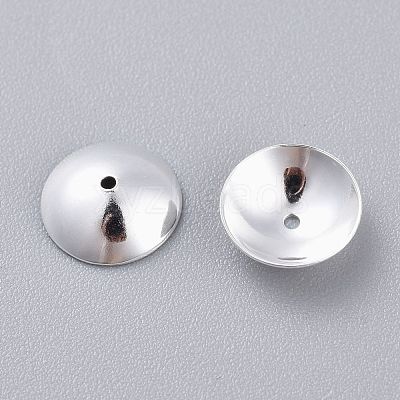 201 Stainless Steel Bead Caps STAS-K210-01C-S-1