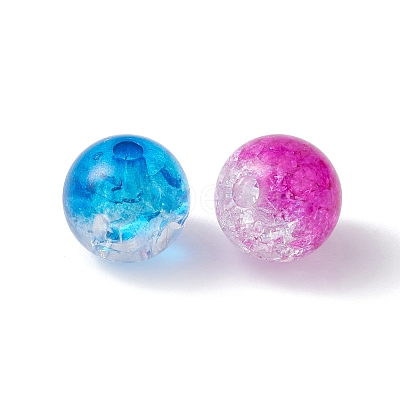 Transparent Crackle Acrylic Beads CACR-YW0001-09B-1