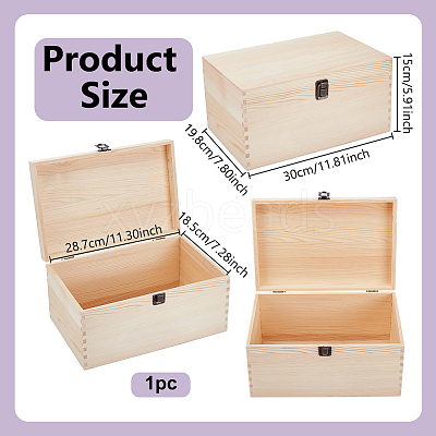 Wood Storage Boxes WOOD-WH0062-50A-1