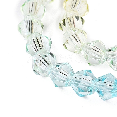 Gradient Color Baking Paint Glass Bead Strands DGLA-A039-T2mm-A012-1
