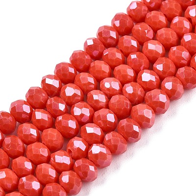Electroplate Glass Beads Strands EGLA-A044-P4mm-A21-1