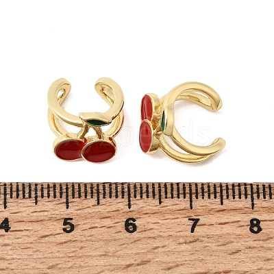 Brass Cuff Earrings EJEW-C186-02A-G-1