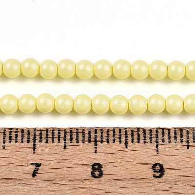 Baking Paint Pearlized Glass Pearl Bead Strands HY-N002-3mm-B03-1
