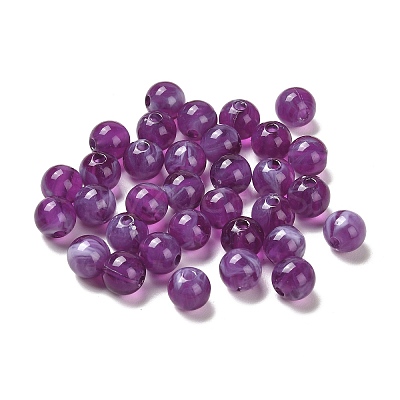 Imitation Jade Acrylic Beads X1-MACR-G066-01L-1