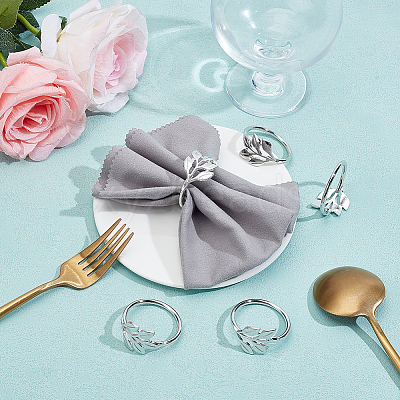 16Pcs Christmas Theme Alloy Napkin Rings AJEW-GF0013-16P-1