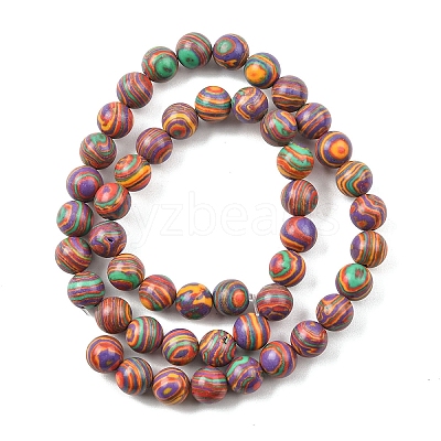 1 Strand Synthetic Malachite Dyed Beads Strands G-YW0002-64G-1