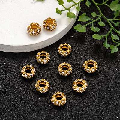 Alloy Rhinestone European Beads CPDL-H997-3-1