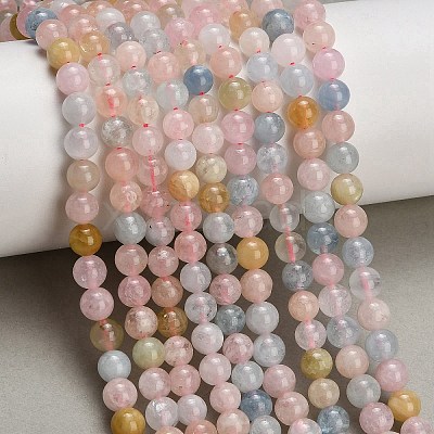 Natural Morganite Beads Strands GG-G476-6mm-01-1