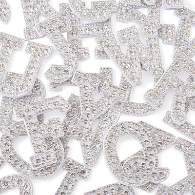 Alphabet Resin Rhinestone Patches DIY-TAC0005-45A-1