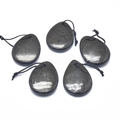 Natural Shungite Pendants G-F675-21-1