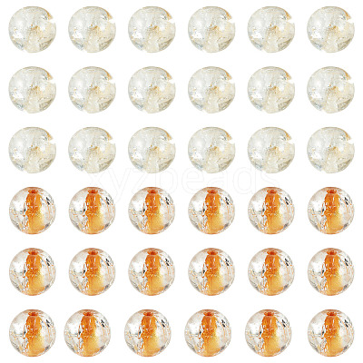 100Pcs Crackle Transparent Glass Beads Strands GLAA-TA0004-11A-1