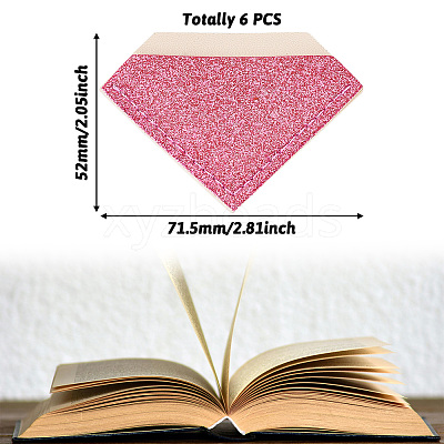 Glitter Imitation Leather Book Corner Protectors AJEW-TAC0038-03C-1