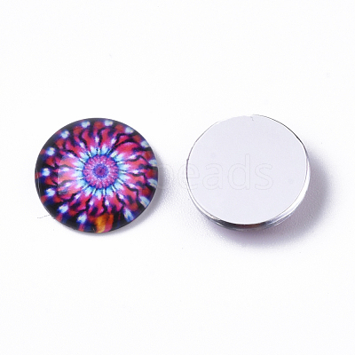 Glass Cabochons GGLA-R040-12mm-08-1