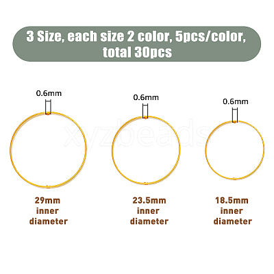 30Pcs 6 Style Brass Bead Frames KK-FH0005-61-1