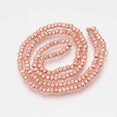 Electroplate Non-magnetic Synthetic Hematite Bead Strands G-Q465-21RG-1