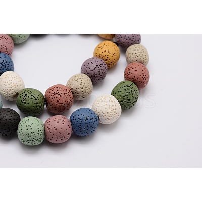 Natural Lava Rock Bead Strands G-L435-03-10mm-1