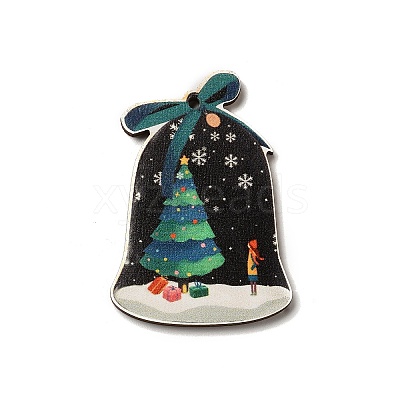 Single Face Printed Wood Big Pendants LS-WOOD-H102-02A-1
