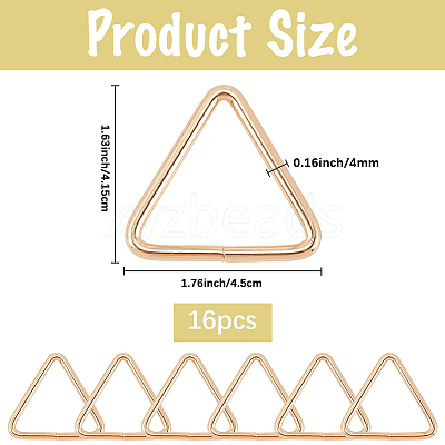 16Pcs Triangle Iron Linking Rings IFIN-CL0001-07KCG-1