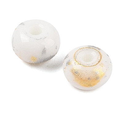 Opaque Spray Painted Glass Beads GLAA-G118-01K-1