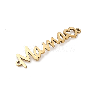Mother's Day 201 Stainless Steel Connector Charms STAS-F316-38G-1