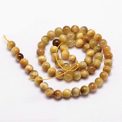 Natural Tiger Eye Bead Strands G-D840-54-8mm-03-1