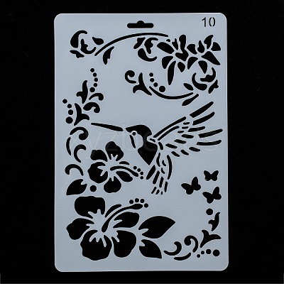 Plastic Reusable Drawing Painting Stencils Templates DIY-F018-B10-1