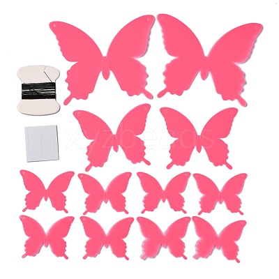 3D Plastic Luminous Wall Stickers DIY-F077-05D-1