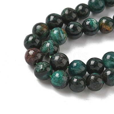 Natural Fuchsite Beads Strands G-G271-B03-6mm-1