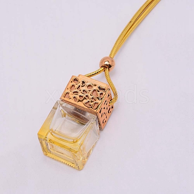 Car Hanging Air Freshener Glass Bottles DJEW-WH0008-10B-1