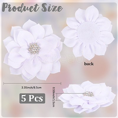 Polyester & Rhinestones Ornament Accessories DIY-WH20063-015D-1