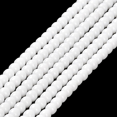 Imitation Jade Glass Beads Strands GLAA-K062-A01-08-1