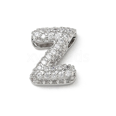 Brass Micro Pave Cubic Zirconia Pendants KK-A300-02P-Z-1