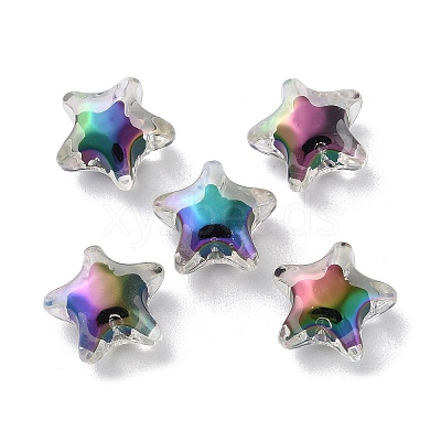 UV Plating Rainbow Iridescent Acrylic Beads LS-X-OACR-H112-20B-1