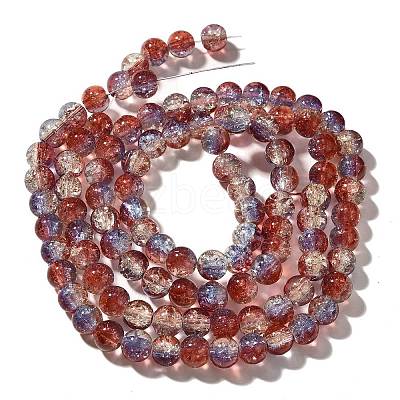 Crackle Glass Beads Strands X-CCG-C002-8mm-11-1
