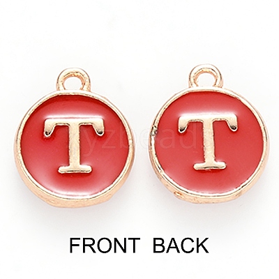 Golden Plated Enamel Alloy Charms ENAM-SZ0001-26C-T-1