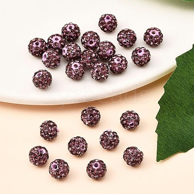 Polymer Clay Rhinestone Beads RB-A053-6mm-10-1