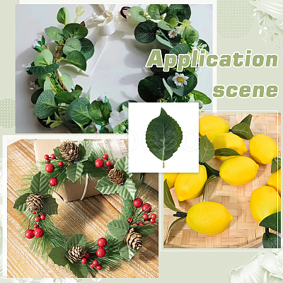 Polyester Artificial Leaf AJEW-WH0752-284A-1