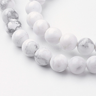 Natural Howlite Bead Strands G-G735-66-6mm-1