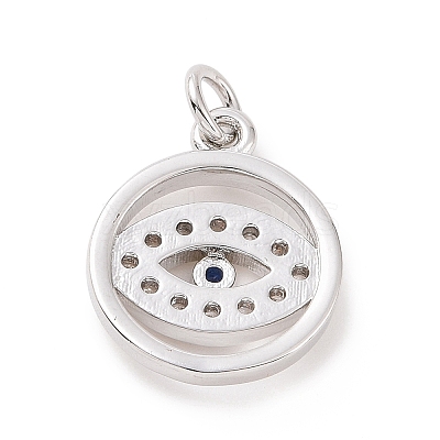 Brass Micro Pave Cubic Zirconia Pendants KK-C012-20P-1