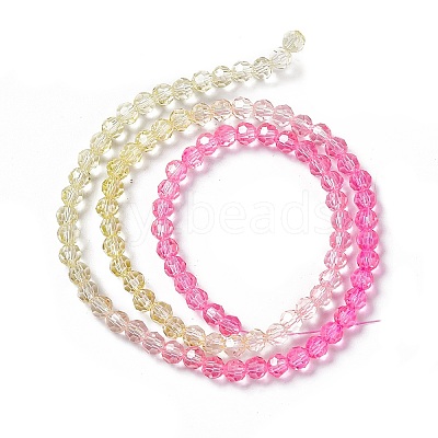 Transparent Glass Beads Strands GLAA-E036-07G-1