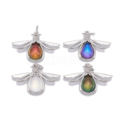 Brass Glass Pendants KK-C223-01P-1