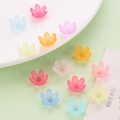 Frosted Acrylic Bead Caps MACR-S371-07A-1