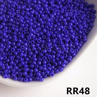Opaque 11/0 Glass Seed Beads SEED-I013-2mm-RR48-1
